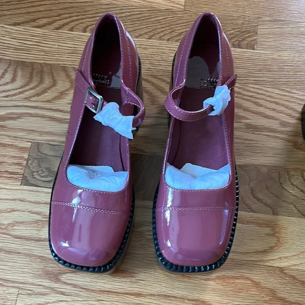 New Free People Jeffrey Campbell Pia Platform Mary Janes sizes 9.5 Defect